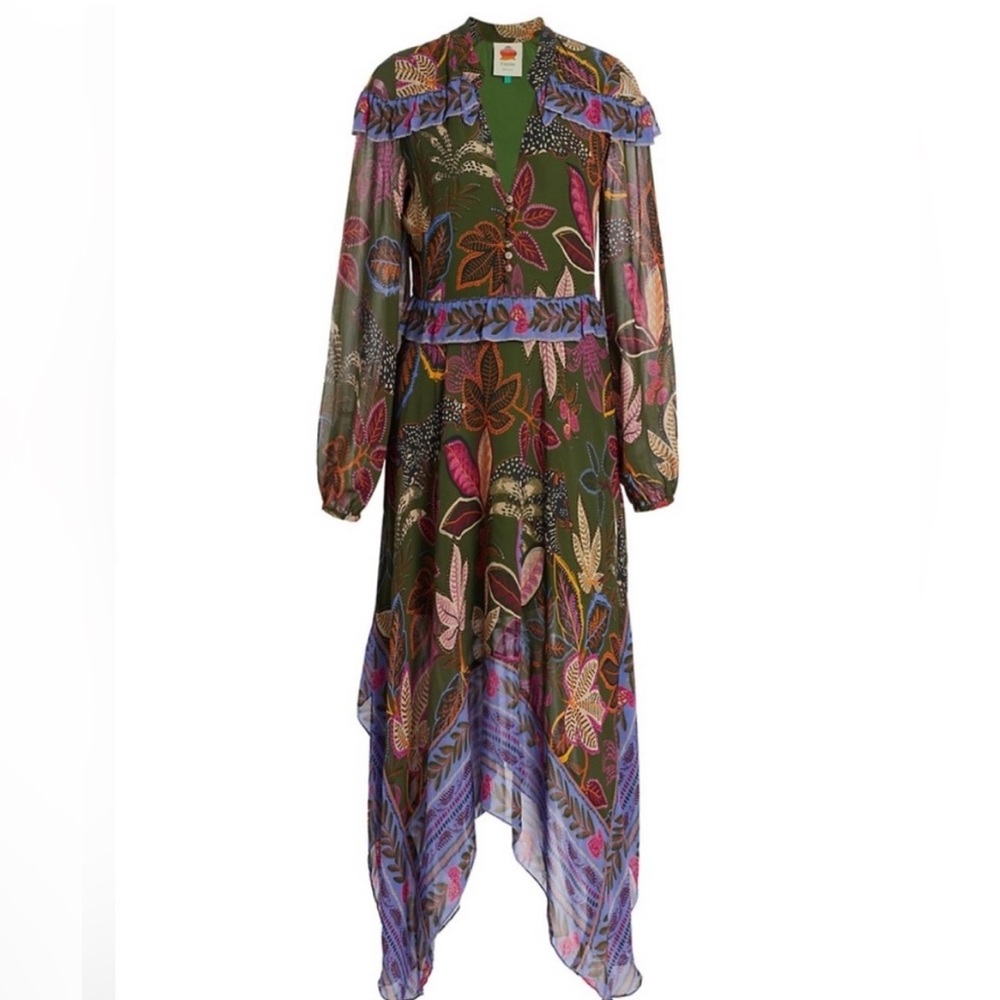 NWOT FARM Rio Wild Jungle midi dress